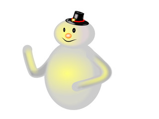 Snowman Isolated on White