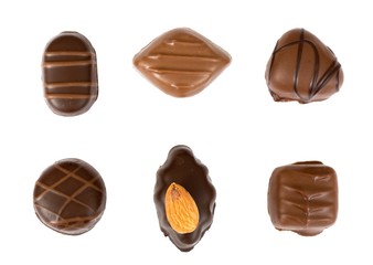 Chocolates isolated