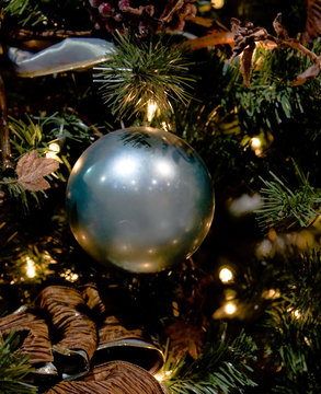 Blue Ball Christmas Ornament