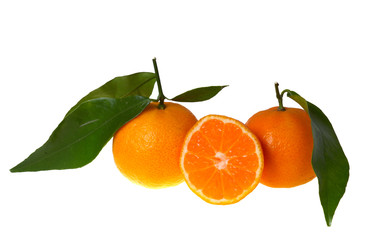 tangerine isolated on white background