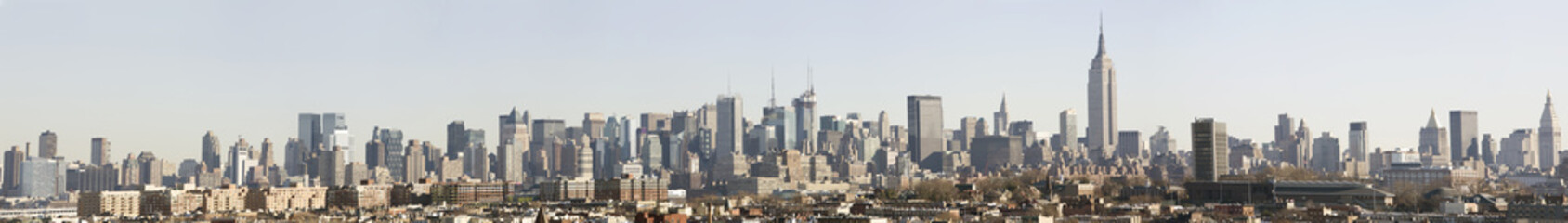 Fototapeta na wymiar Manhattan skyline z urwisk Jersey City, zakładać 9-11