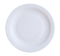 empty plate isolated on a white background