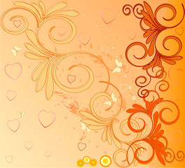 Romantic background vector illustration