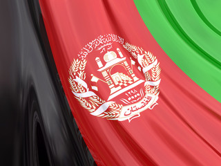 Glossy Flag of Afghanistan