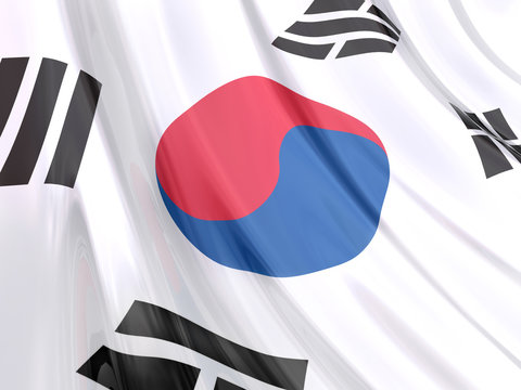 Glossy Flag of South Korea