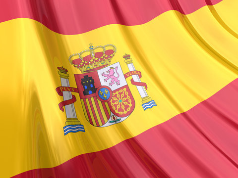 Glossy Flag of Spain