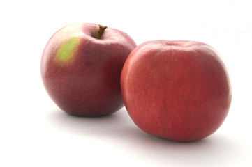 Three red apples