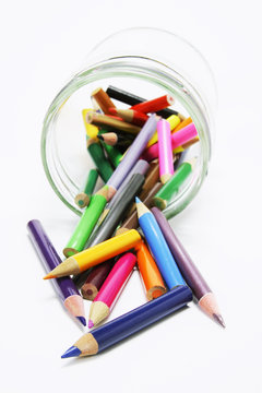 Colour Pencils and Bottle