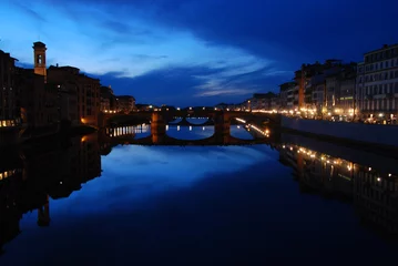 Papier Peint photo Ponte Vecchio Arno, dal Ponte Vecchio