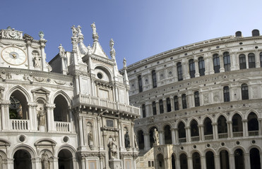 Façade intérieure du palais des Doges - Venise