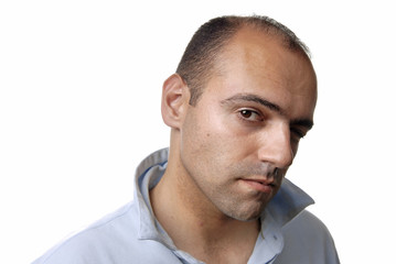 Obraz premium young casual man portrait in white background