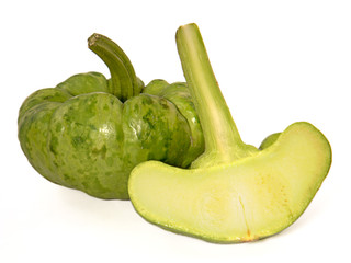 full and cut pumpkin