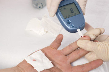Blood sugar test.