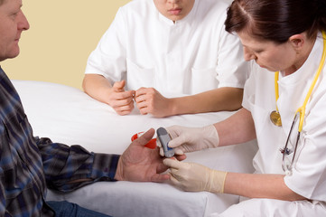 Blood sugar test.