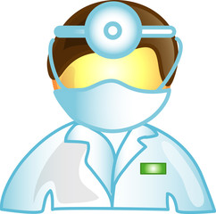 Illustration of a male doctor icon