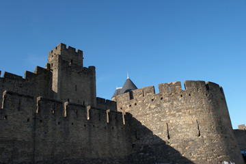 Fototapeta na wymiar Carcassonne-27. Fortress of medieval city in France