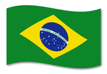 Obraz premium brasilien fahne schatten