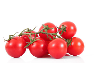 pomodori su fondo bianco