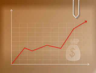 Obraz premium Business money graph