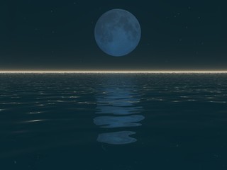 Surreal Moon and Water
