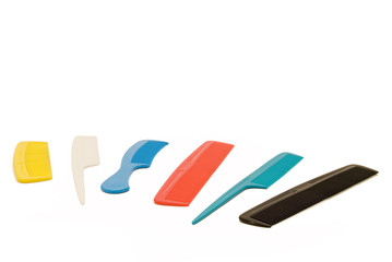 Six Colored Hair Combs