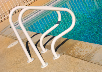 Image of a common Poll Ladder By the pool