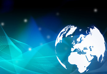 world map technology-style