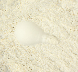Imprint on the flour- bulb