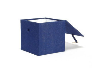 Open blue box