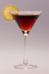 drink series: red cockatil with shugar and lemon