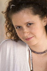 Portrait of a curly girl