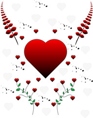 Valentine heart design illustration