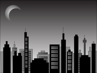 Fototapeta na wymiar Illustration of a cityscape scene