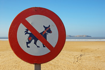 Strandschild: Hunde verboten!