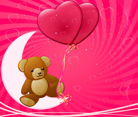 Romantic background vector illustration