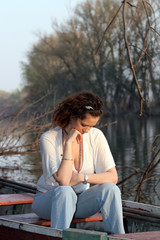 Fototapeta premium Portrait of a curly girl