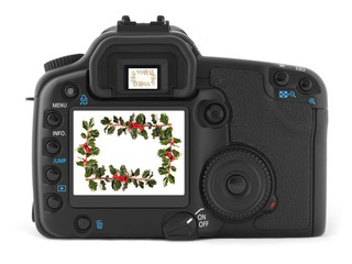 Back of professional digital photo camera