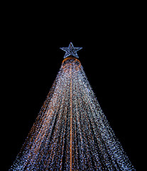 cristmas fir tree from lights