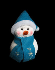 snowman on black background