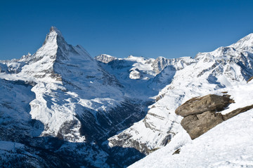 Winter landscape, Swiss Alps