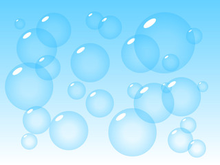 Bubbles in sky. Vector illustration.