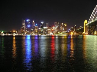 Fototapeta na wymiar Sydney Harbour w nocy