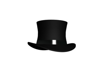 Classic black top hat