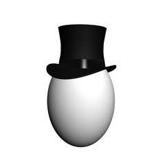 Egg in classic top hat