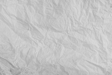 Wrinkled white paper close up..