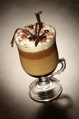 late coffee with chocolate