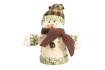 Schneemannpuppe aus Stoff