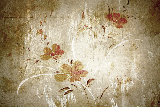Floral vintage wallpaper and background