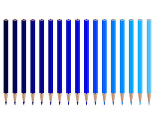 blue pencils