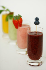 Row of smoothies